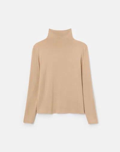 Lafayette 148 Nouveau Jersey Turtleneck In Brown