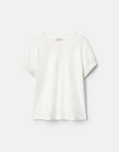 Lafayette 148 Ny Cotton Jersey Crewneck Short Sleeve Top