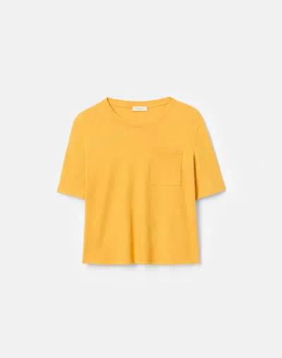 Lafayette 148 Ny Linen-cotton Jersey Pocket T-shirt