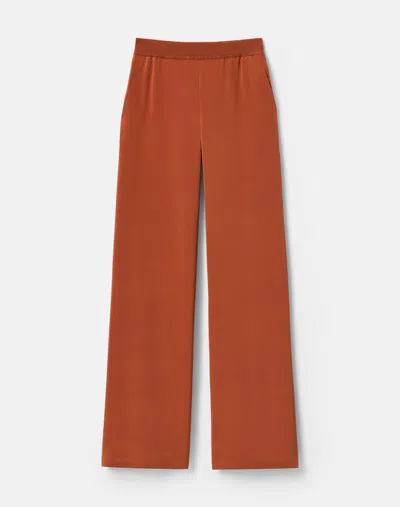 Lafayette 148 Ny Plus-size Organic Silk Stretch Georgette Knit Waist Riverside Pant