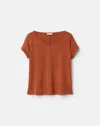 Lafayette 148 Ny Plus Size Organic Stretch Silk Short Sleeve Blouse