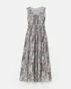 Lafayette 148 New York Speckled Glaze Print Sleeveless Georgette Maxi Dress