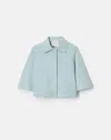 Lafayette 148 Ny Stretch Cotton Short Sleeve Cropped Short Jacket