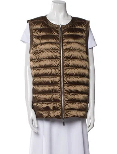 Pre-owned Lafayette 148 Nylon Down Jacket In Brown