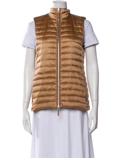 Pre-owned Lafayette 148 Nylon Down Jacket In Brown