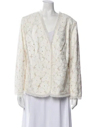 Pre-owned Lafayette 148 Nylon Evening Jacket W/ Tags In White