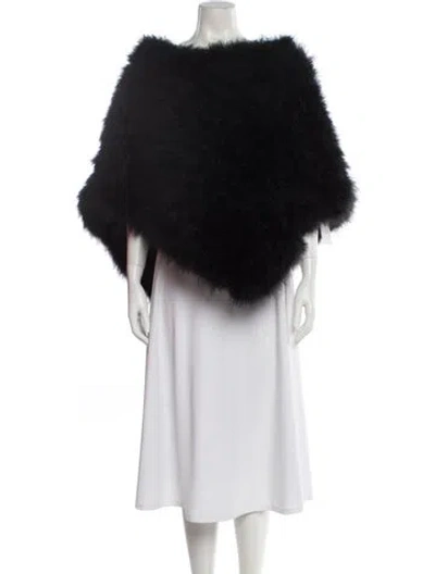 Pre-owned Lafayette 148 Nylon Poncho W/ Tags In Black