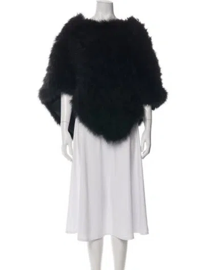 Pre-owned Lafayette 148 Nylon Poncho W/ Tags In Black