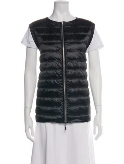 Pre-owned Lafayette 148 Nylon Vest In Black