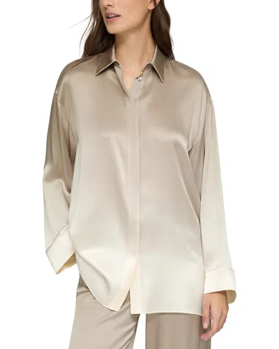 Lafayette 148 New York Ombre Boyfriend Oversized Shirt In Neutral