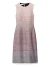 Lafayette 148 Silk A Line Sheath Sleeveless Dress In Multi