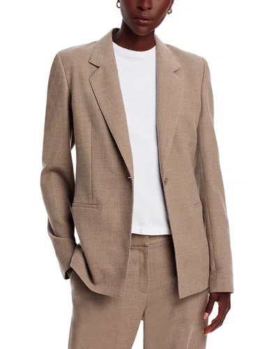 Lafayette 148 One Button Notch Collar Blazer In Concrete Melange