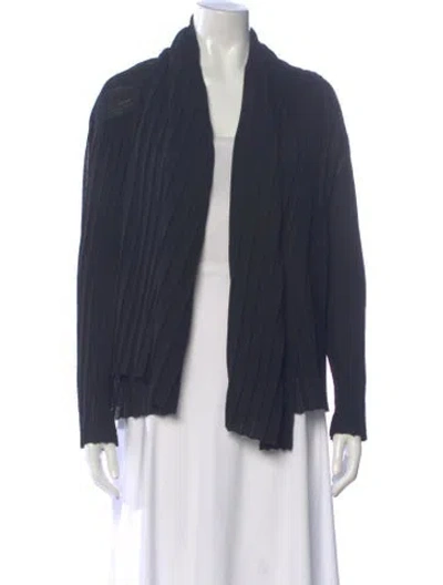 Pre-owned Lafayette 148 Open Front Sweater In Blue