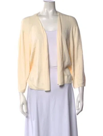 Pre-owned Lafayette 148 Open Front Sweater In Neutrals