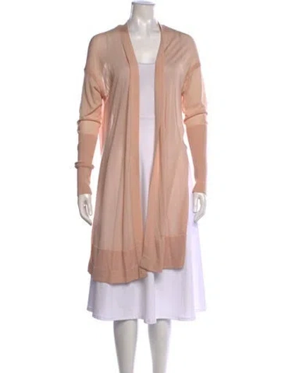 Pre-owned Lafayette 148 Open Front Sweater In Neutrals