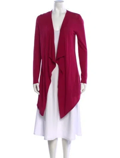 Pre-owned Lafayette 148 Open Front Sweater In Pink