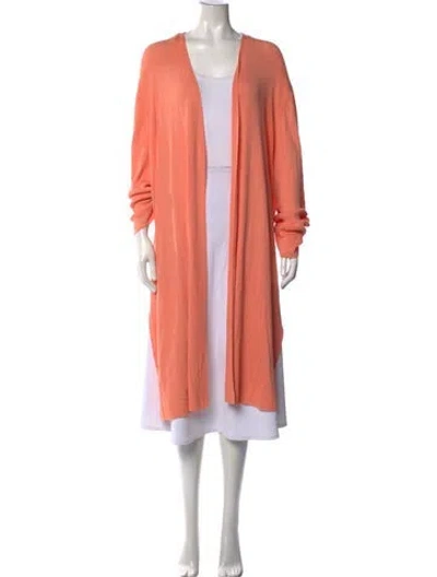 Pre-owned Lafayette 148 Open Front Sweater In Pink