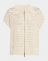 Lafayette 148 Open-knit Cotton Sweater Vest