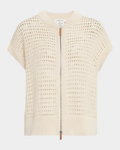 Lafayette 148 Open-knit Cotton Sweater Vest