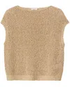 Lafayette 148 New York Plus Open Stitch Bateau Neck Silk-blend Sweater In Neutral