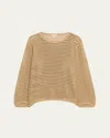 Lafayette 148 Cotton Crochet Open Stitch Sweater