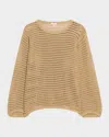 Lafayette 148 Cotton Crochet Open Stitch Sweater
