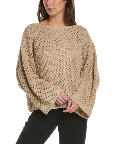 Lafayette 148 New York Open Stitch Linen-blend Sweater In Multi