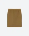 Lafayette 148 Organic Cotton Block Mesh Stitch Skirt In Green Yucca
