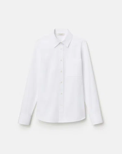 Lafayette 148 New York Pintuck Back Organic Cotton Poplin Button-up Shirt In White