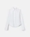 Lafayette 148 Organic Cotton Poplin Fitted Shirt In White