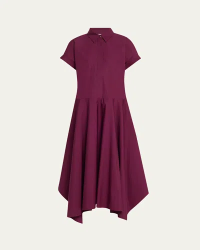 Lafayette 148 Organic Cotton Poplin Midi Shirtdress