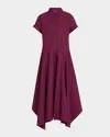 Lafayette 148 New York Drop Waist Organic Cotton Poplin Midi Shirtdress