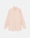 Lafayette 148 Organic Cotton Poplin Oversized Shirt In Bluff Pink