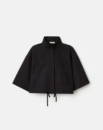 Lafayette 148 Organic Cotton Poplin Oversized Shirt Jacket In Black