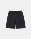 Lafayette 148 Fulton Cotton Shorts In Black