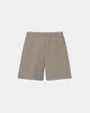 Lafayette 148 Organic Cotton Poplin Riverside Short In Grey