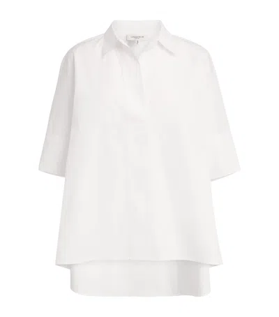 Lafayette 148 Organic Cotton Swing Shirt In White