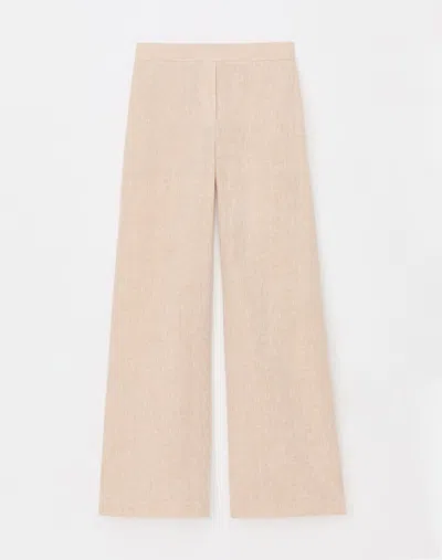 Lafayette 148 Organic Linen Columbus Cropped Pant In Natural Melange