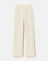 Lafayette 148 Organic Silk Crepe De Chine Perry Pant In Beige