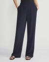 Lafayette 148 Organic Silk Crepe De Chine Perry Pant In Blue