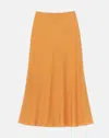 Lafayette 148 Organic Silk Georgette Bias Cut Maxi Skirt In Terracotta
