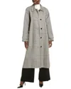 Lafayette 148 New York Outdoor Trench Coat In Multi