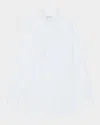 Lafayette 148 Oversized Button-down Cotton Boyfriend Shirt In White