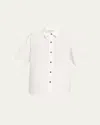 Lafayette 148 Oversized Button-down Linen Shirt In White