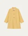 Lafayette 148 Cashmere Double Face Oversized Car Coat In Canary Yellow