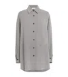 Lafayette 148 Oversized Houndstooth Shirt In Gray