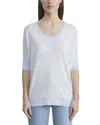 Lafayette 148 Oversized Scoop Neck Sweater In Blue