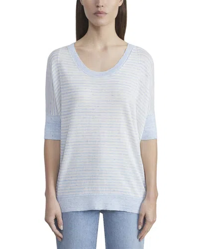 Lafayette 148 Oversized Scoop Neck Sweater In Blue