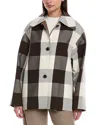 Lafayette 148 New York Oversized Swing Coat In Multi