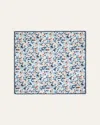 Lafayette 148 Paint Splatter Square Cashmere-silk Scarf